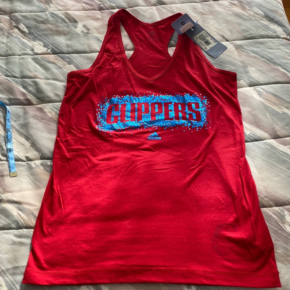 LA Clippers ladies adidas racer back tank. M NWT